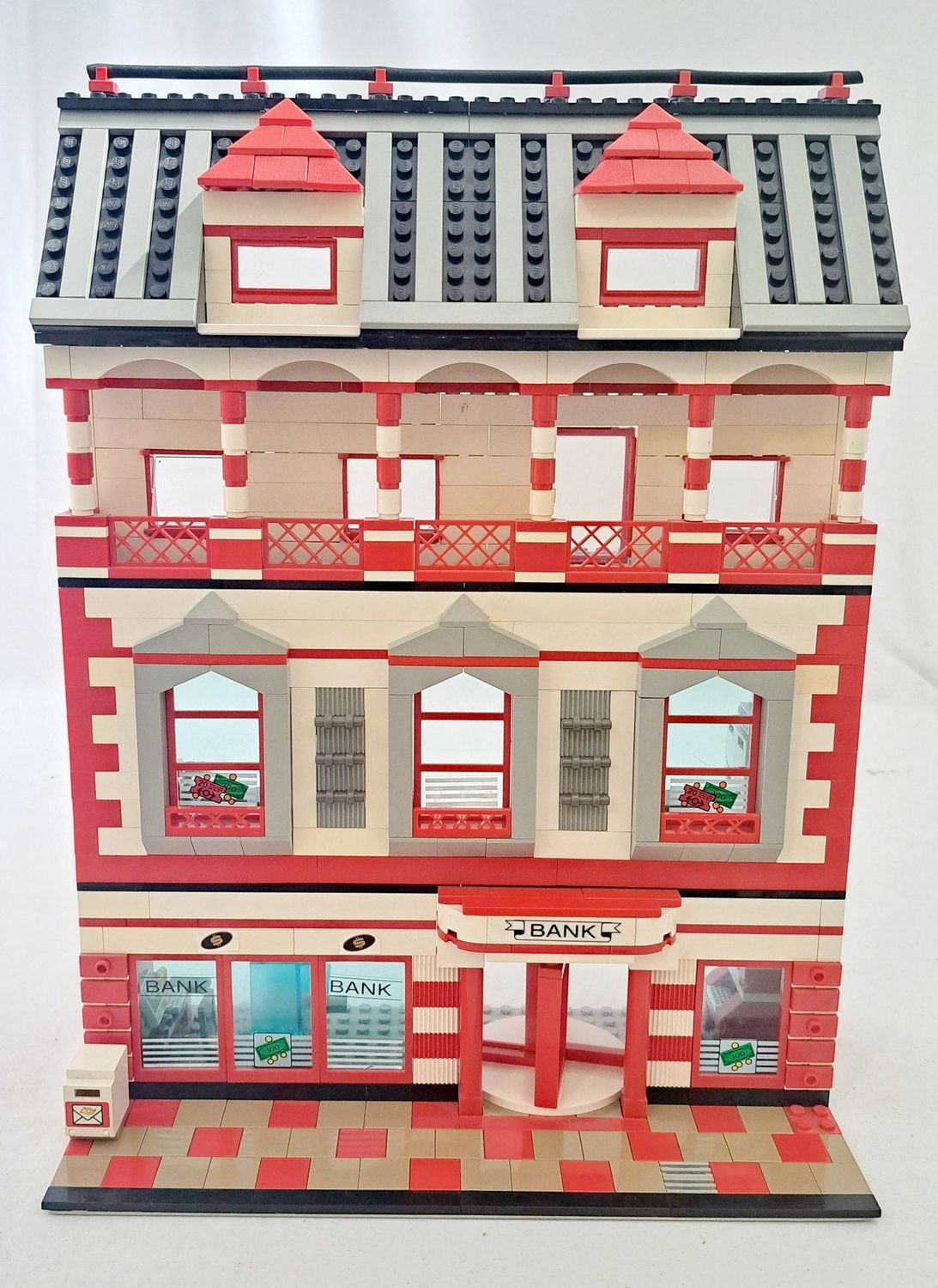 LEGO Creator Modular-Building Haus Bank Brick-Bank Kasse City MOC !