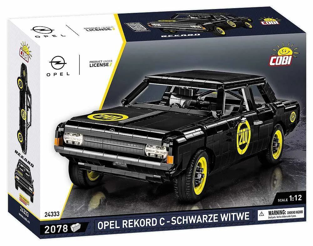 COBI 24333 - Maßstab 1:12 Opel Rekord C Schwarze Witwe Bausatz 2078 Teile