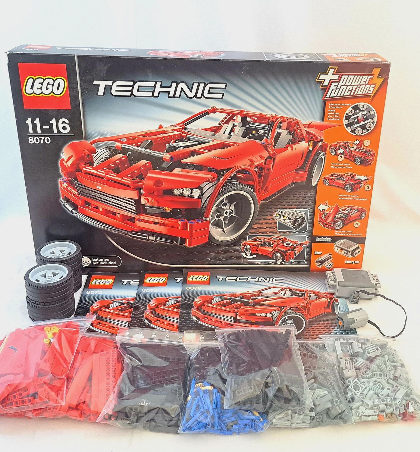 LEGO Technic 8070 Super-Car inkl. Power Functions 100 % komplett inkl. BA & OVP