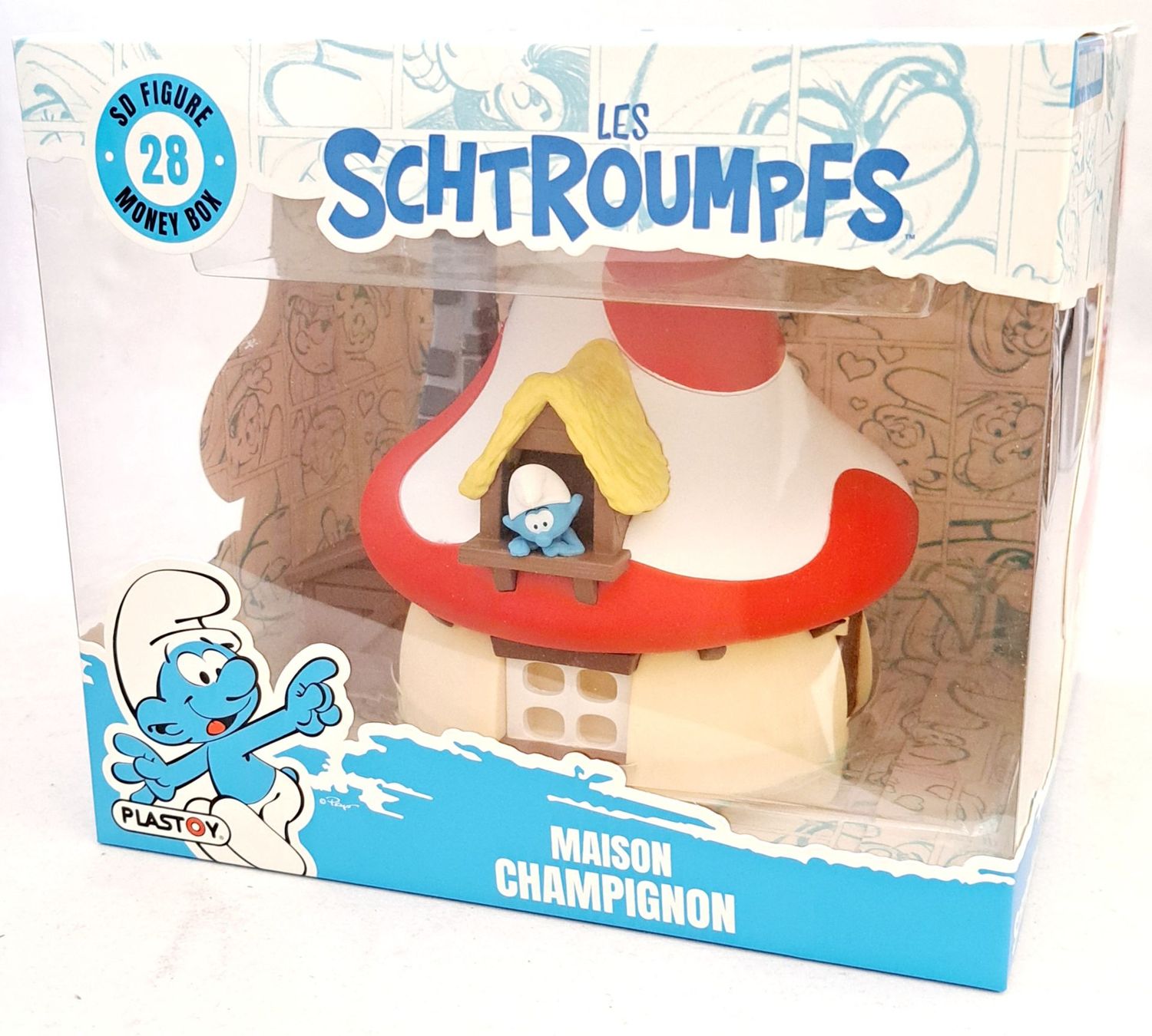 Plastoy Die Schlümpfe Spardose Mushroom House Pilzhaus Smurfs