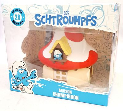 Plastoy Die Schlümpfe Spardose Mushroom House Pilzhaus Smurfs
