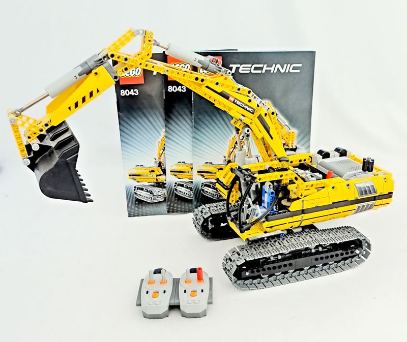 LEGO Technic 8043 Motorized Excavator inkl. Power Functions + BA 100 % komplett