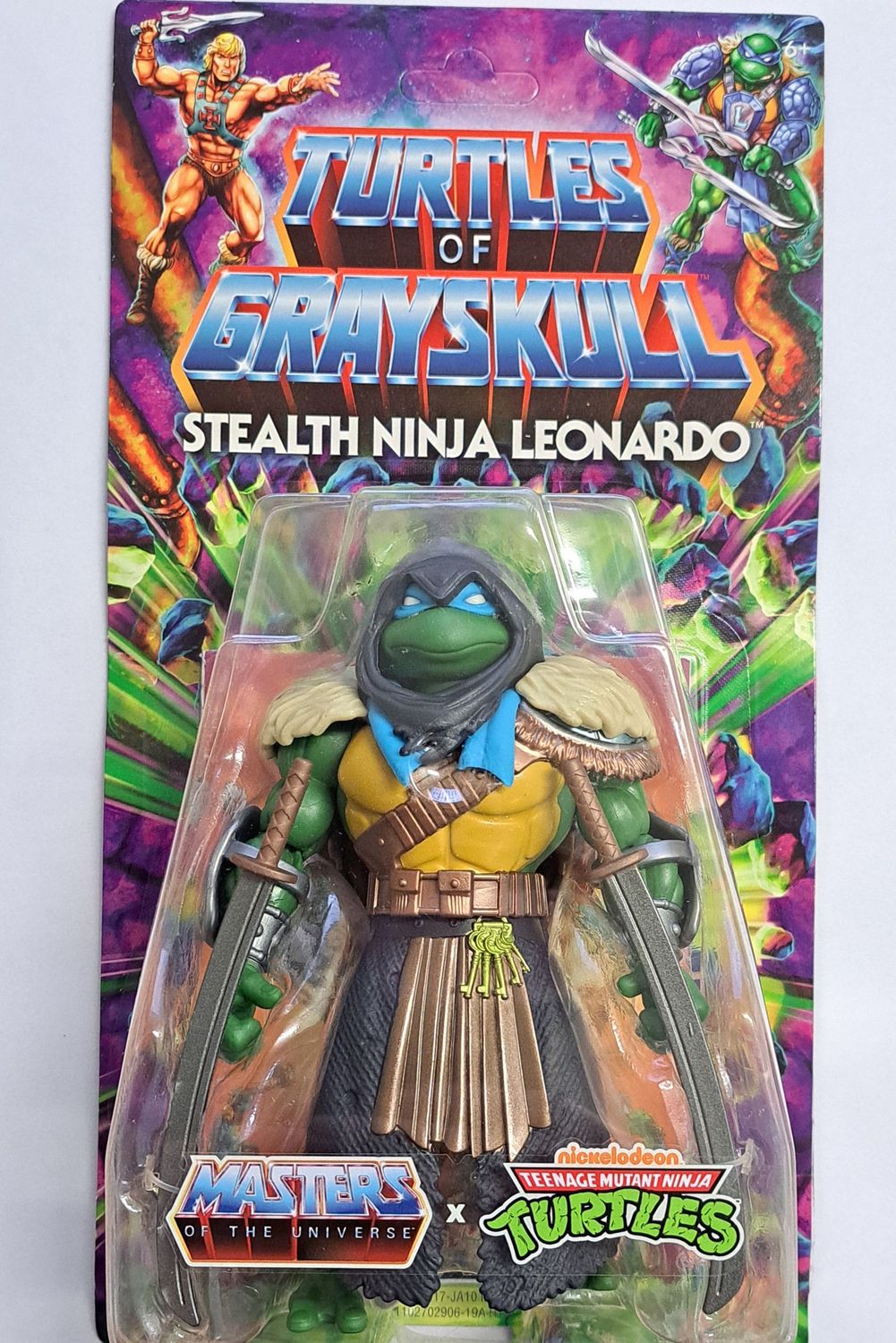 MOTU X TMNT Turtles of Grayskull Stealth Ninja Leonardo Figur 14 cm MOC OVP