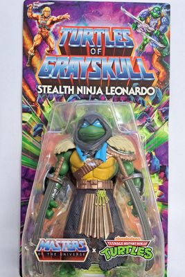 MOTU X TMNT Turtles of Grayskull Stealth Ninja Leonardo Figur 14 cm MOC OVP