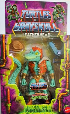 MOTU X TMNT Turtles of Grayskull Leatherhead Actionfigur 14 cm MOC NEU OVP !