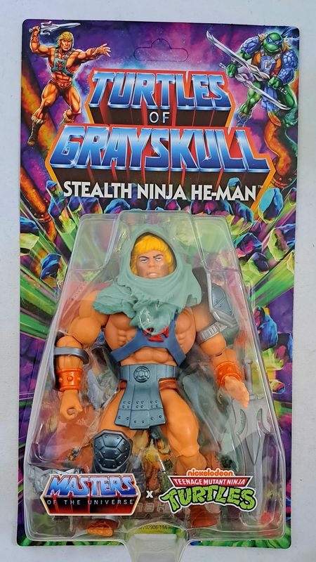 MOTU X TMNT Turtles of Grayskull Stealth Ninja He-Man Actionfigur MOC NEU OVP !