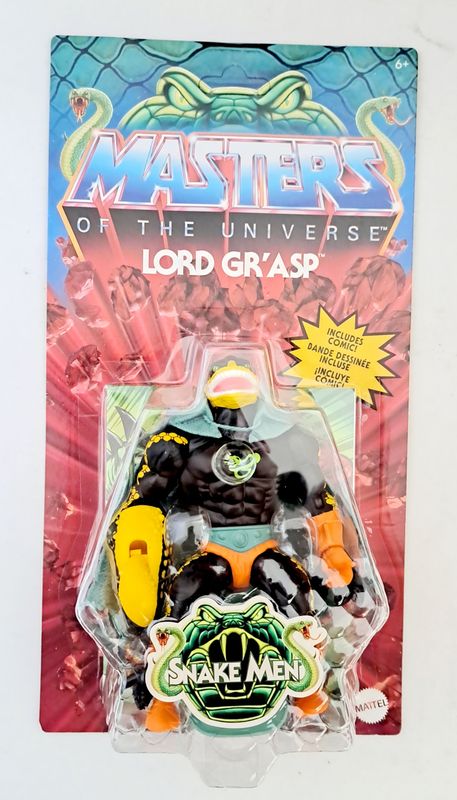 Masters of the Universe Origins Snake Men: Lord Gr'Asp Actionfigur MOC NEU OVP !