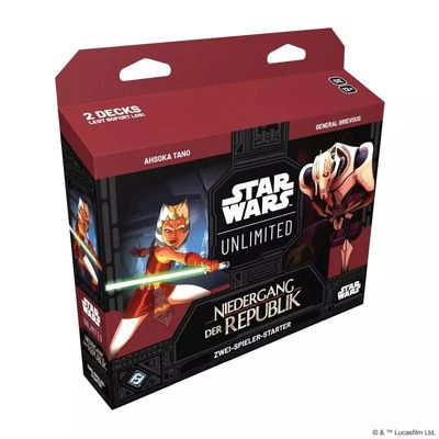 FFG - Star Wars Unlimited Niedergang der Republik Zwei-Spieler Starter DEUTSCH