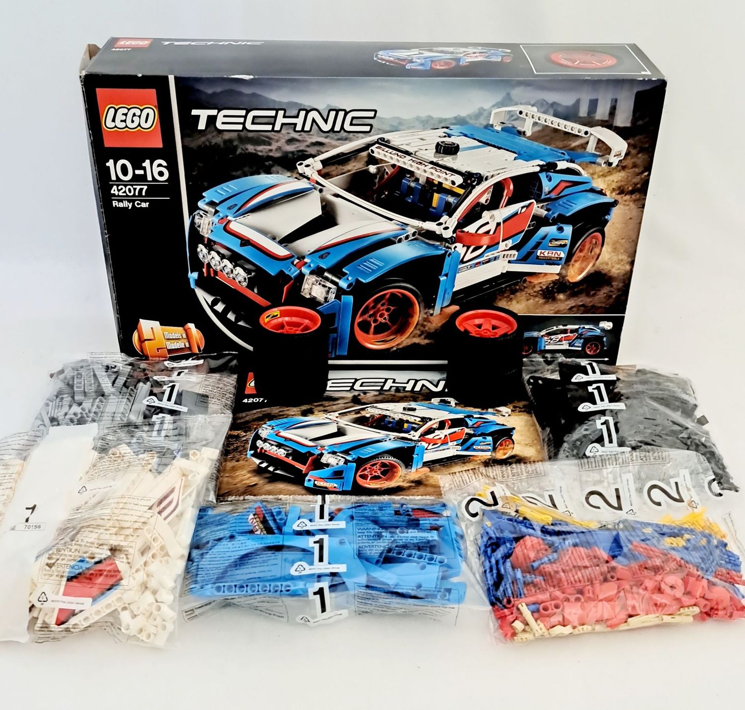 LEGO Technic 42077 Rallye Auto 100 % komplett inkl. orig. Bauanleitung & OVP !