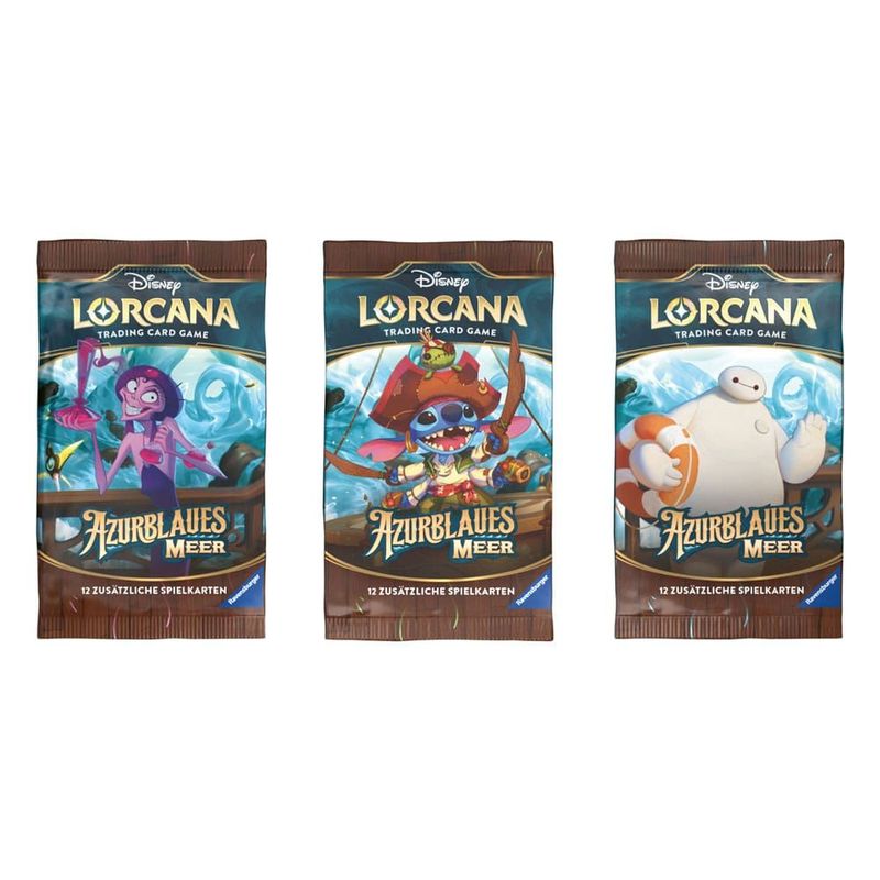 Disney Lorcana Azurblaues Meer Booster Pack 12 Spielkarten deutsch