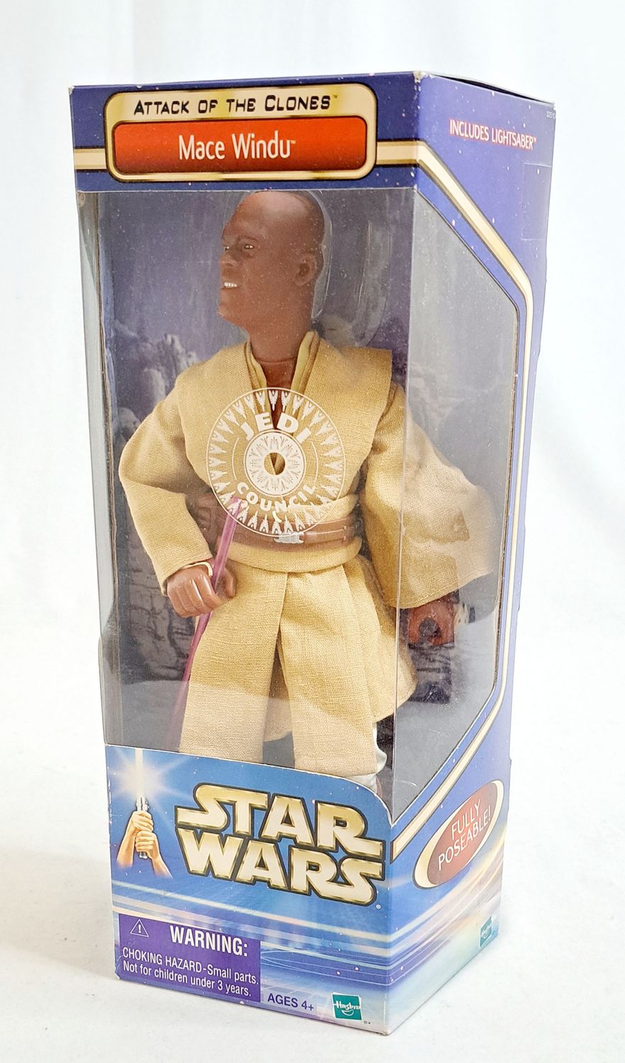 Hasbro Star Wars AOTC Actionfigur 12 Inch Mace Windu 2002 MISB NEU