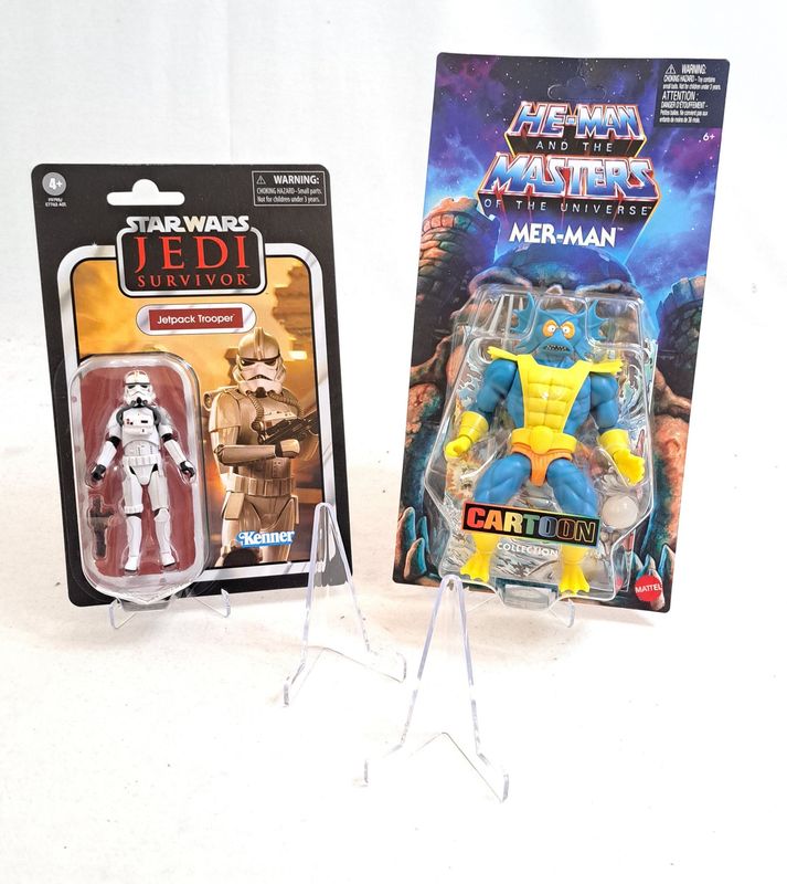 Acryl Präsentationsständer Dekoständer Actionfiguren MOC´s OVP`S SW MOTU