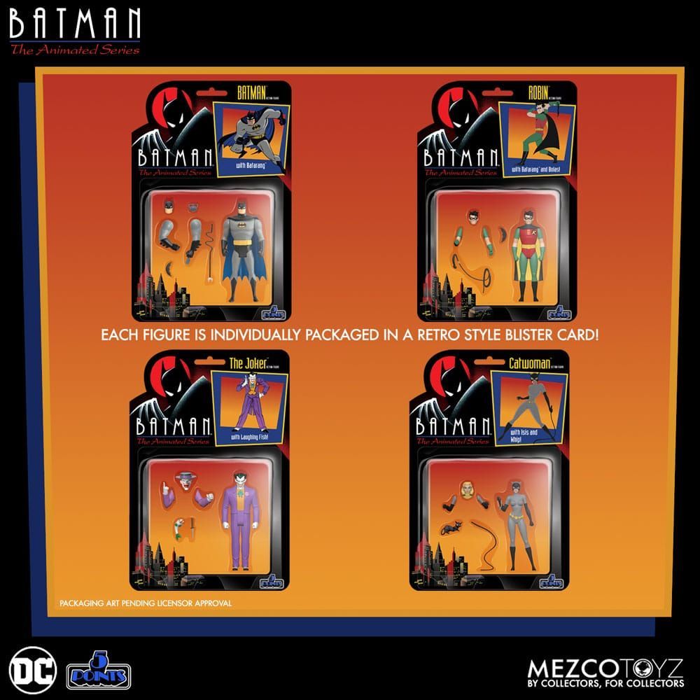 DC Comics 5 Points Actionfiguren 9 cm Batman: The Animated Series 4er Set Joker, Robin & Catwoman