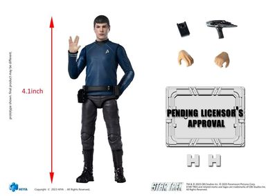 Hiya Star Trek Exquisite Mini Actionfigur 1/18 Star Trek 2009 Spock 10 cm OVP