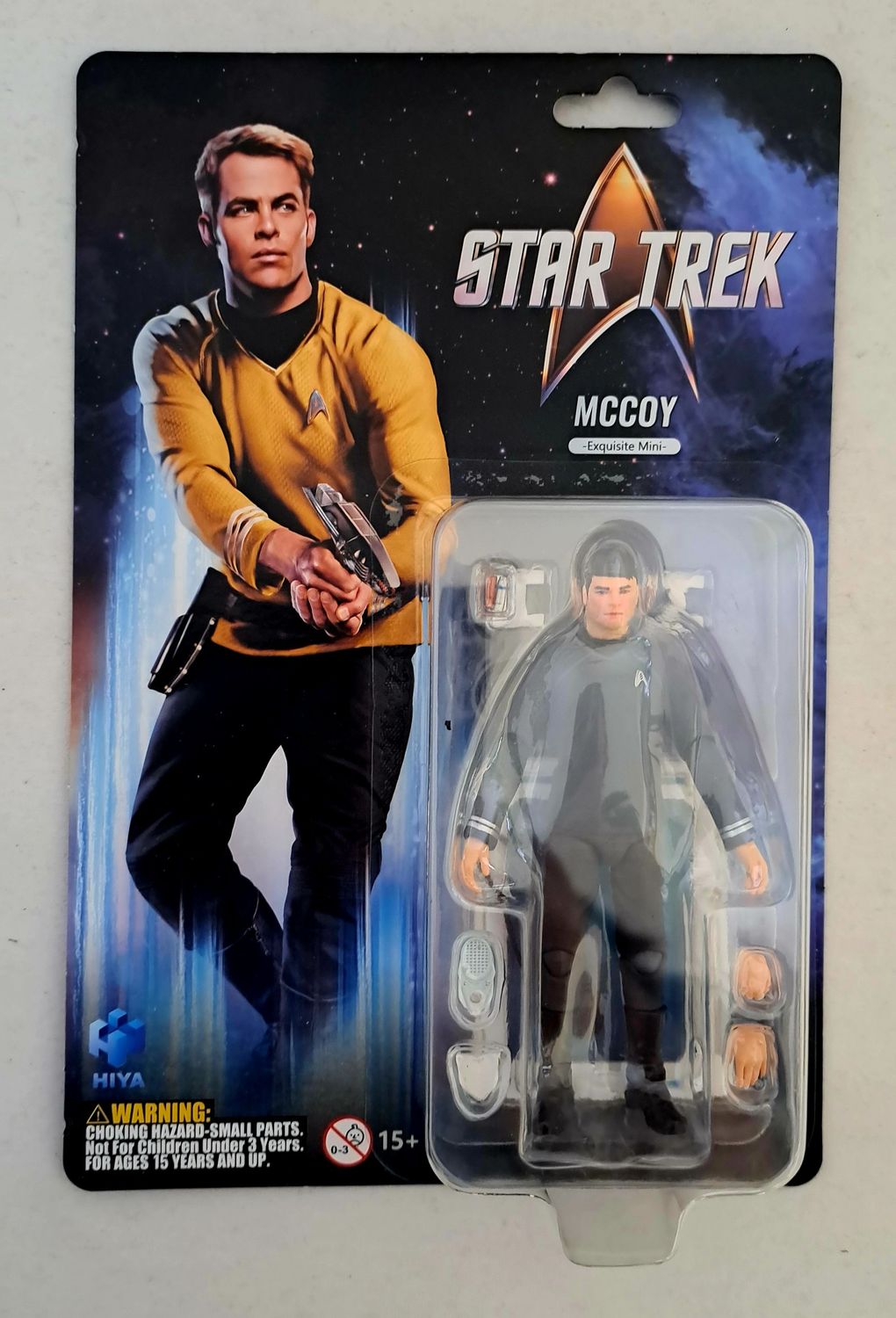 Hiya Star Trek Exquisite Mini Actionfigur 1/18 Star Trek 2009 McCoy 10 cm OVP