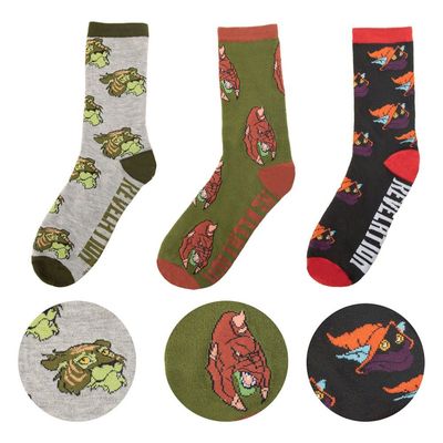 Masters of the Universe - Revelation Cringer & Battle Cat & Orko Socken 3er Pack