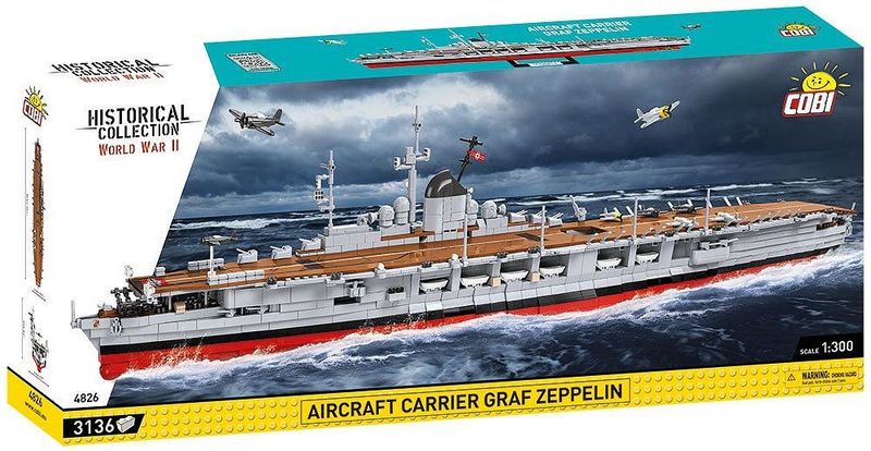 COBI 4826 World War II Aircraft Graf Zeppelin Flugzeugträger 3.136 Teile