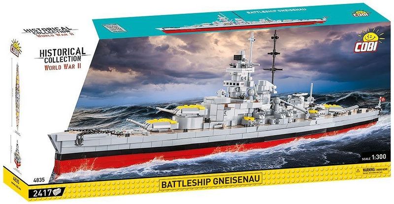 COBI 4835 World War II Battleship Gneisenau Schlachtschiff 2.417 Teile