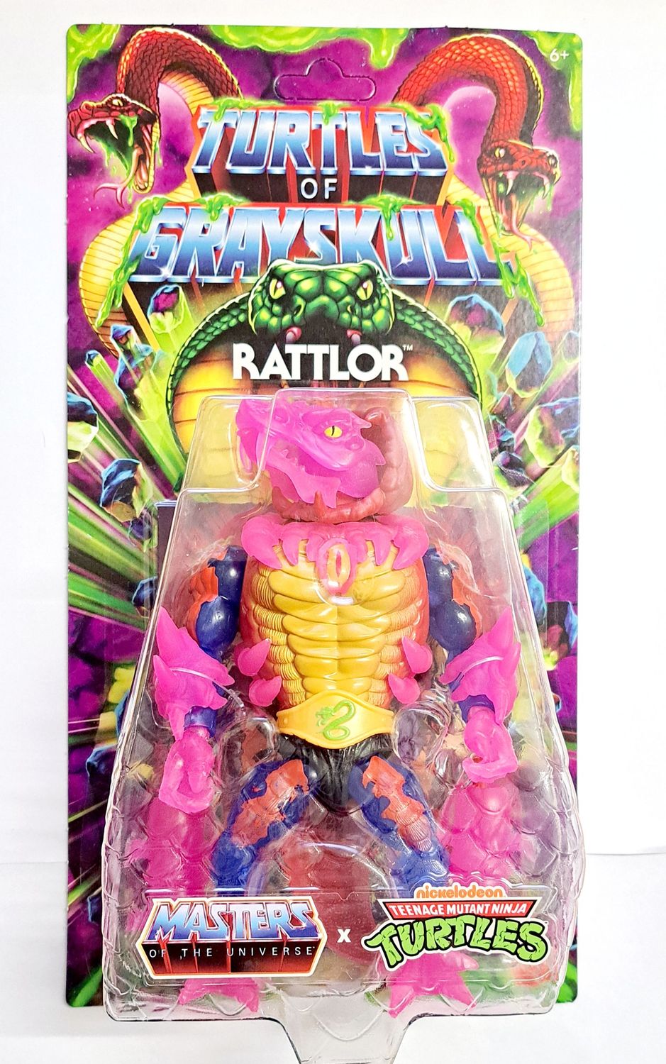 MOTU X TMNT Turtles of Grayskull Rattlor Actionfigur 14 cm