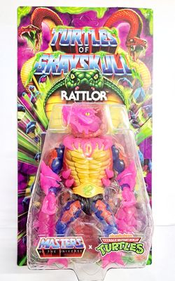 MOTU X TMNT Turtles of Grayskull Rattlor Actionfigur 14 cm
