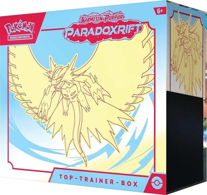 Pokemon Karmesin & Purpur - Paradoxrift Top Trainer Box Brüllschweif deutsch
