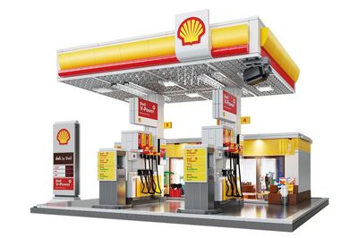 CaDA C66026W Shell Tankstelle (1222 Teile) City Stadt Klemmbausteine