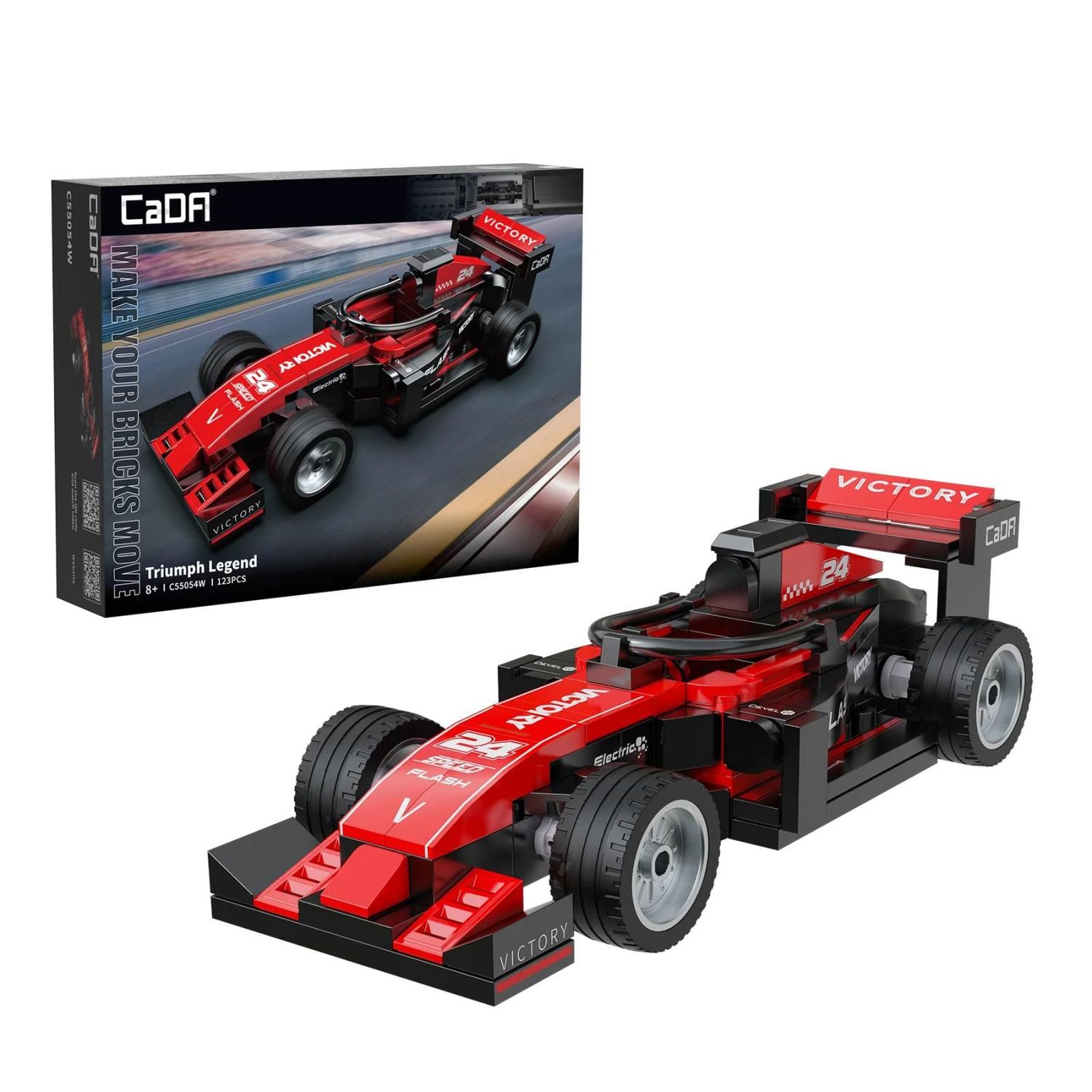 CaDA Triumph Legend 1:24 Sports Car (123 Teile) Auto Klemmbaustein