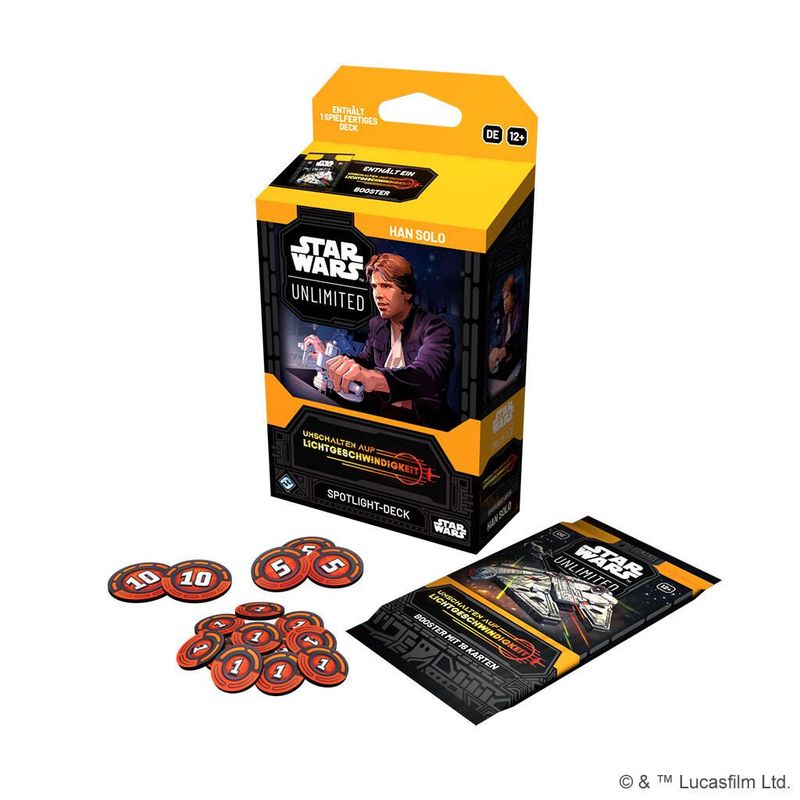 FFG - Star Wars Unlimited - Umschalten auf Lichtgeschwindigkeit Spotlight Deck Han Solo