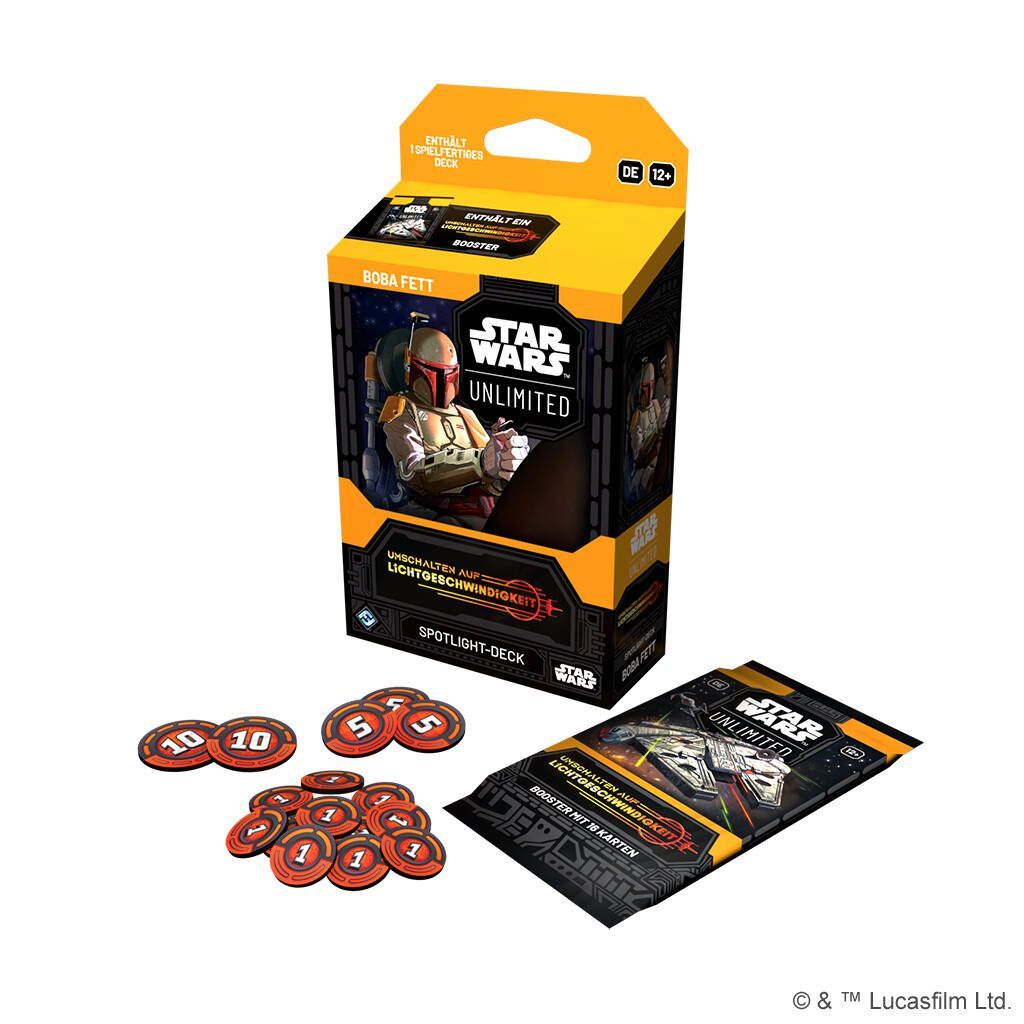 FFG - Star Wars Unlimited - Umschalten auf Lichtgeschwindigkeit Spotlight Deck Boba Fett