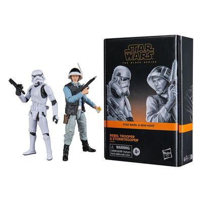 Star Wars Episode IV Black Series Actionfiguren Rebel Trooper + Stormtrooper 2er
