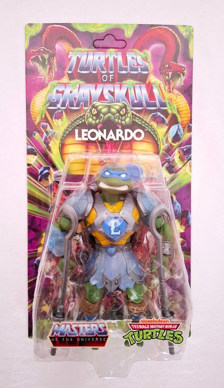 MOTU X TMNT Turtles of Grayskull Leonardo Actionfigur 14 cm MOC