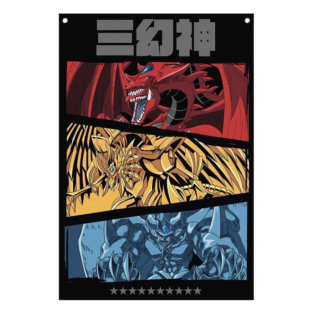 Yu-Gi-Oh! Wandbehang 125 x 85 cm Banner Slifer Drache Obelisk Götterkarten