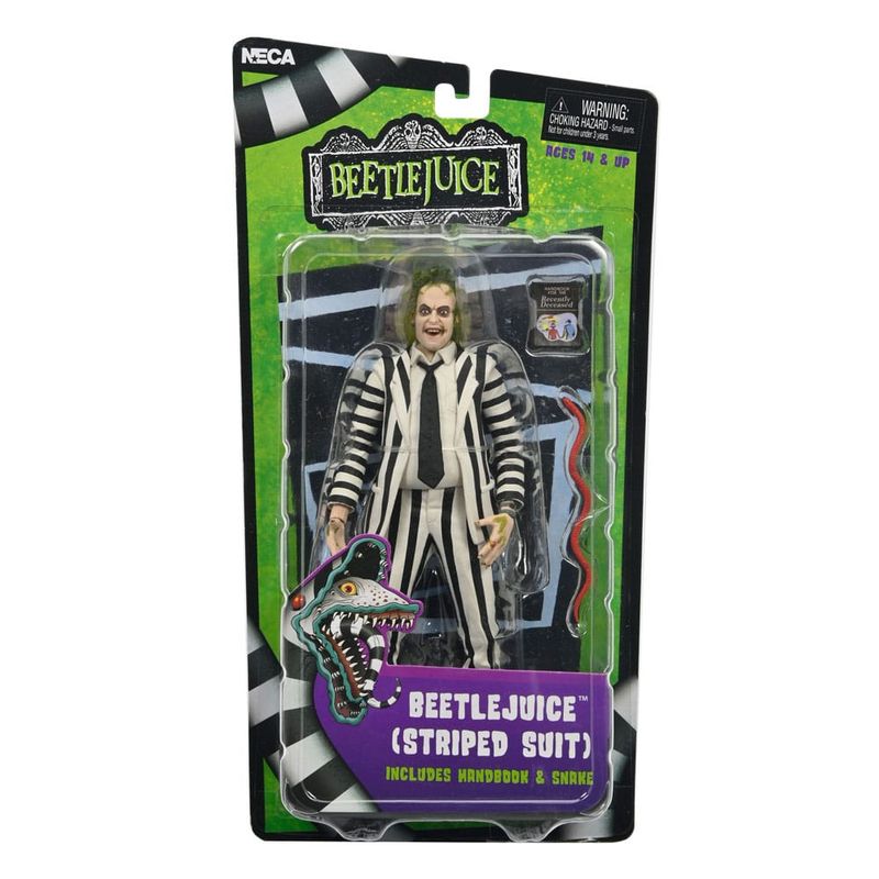 Beetlejuice 1988 Actionfigur Beetlejuice Black and White Striped Suit 18 cm
