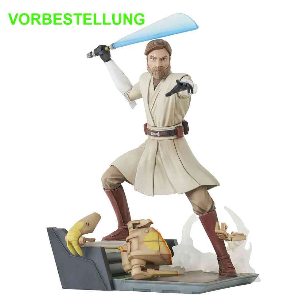 VORBESTELLUNG Gentle Giant Star Wars: The Clone Wars Deluxe Gallery PVC Statue General Obi-Wan Kenobi 23 cm