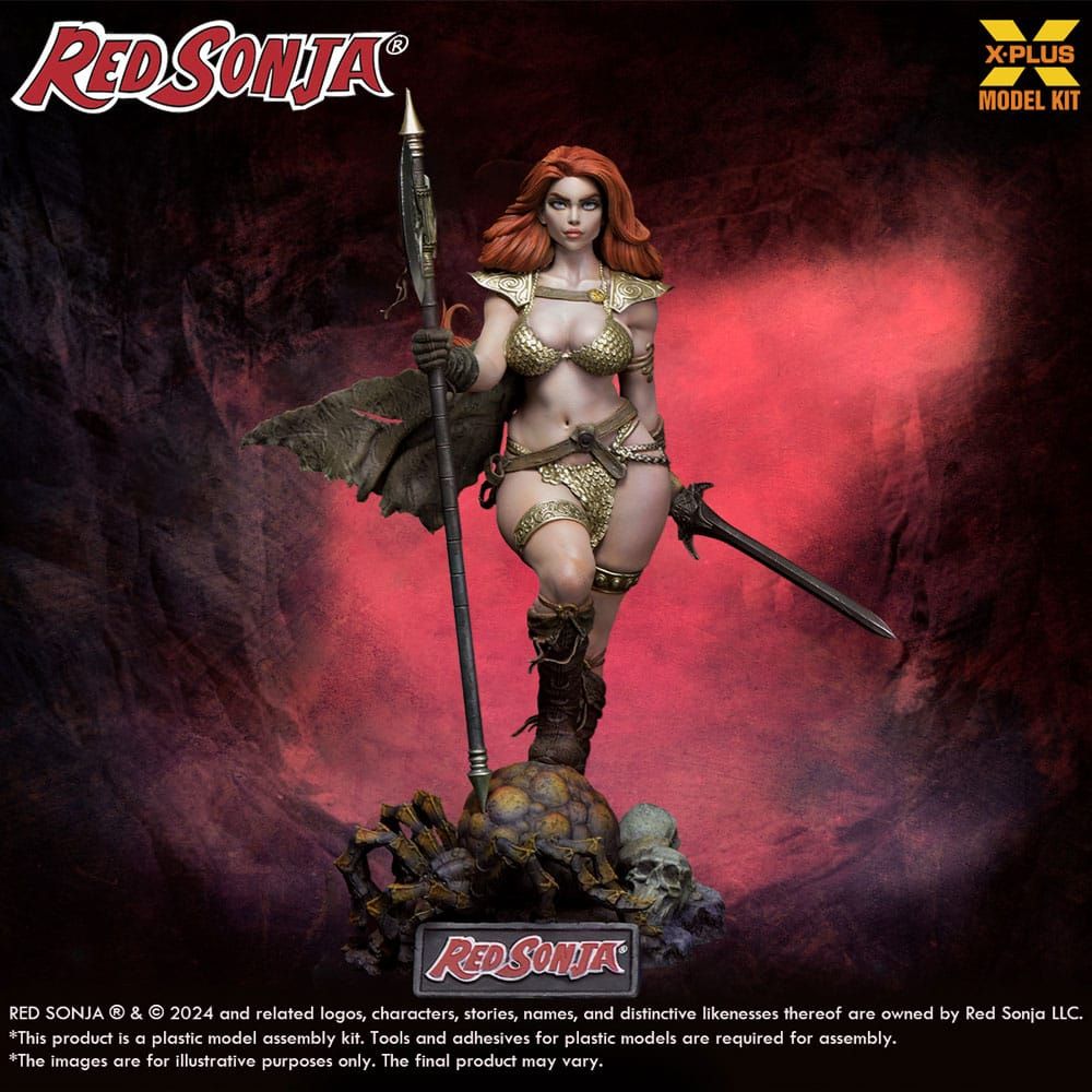 X-Plus Red Sonja Plastic Model Kit Bausatz 1/8 Red Sonja 27 cm NEU & OVP #ds
