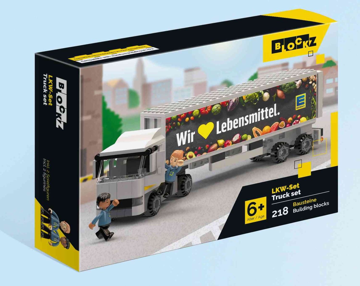 Blockz Edeka Klemmbaustein Set LKW Truck-Set 218 Teile
