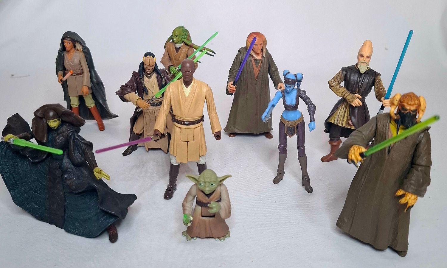Hasbro Star Wars Konvolut Jedi Sammlung 10x Actionfiguren Yoda Mace Windu Aayla