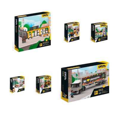 Blockz Edeka komplettes Supermarkt Set ALLE 6 Set´s inkl. LKW