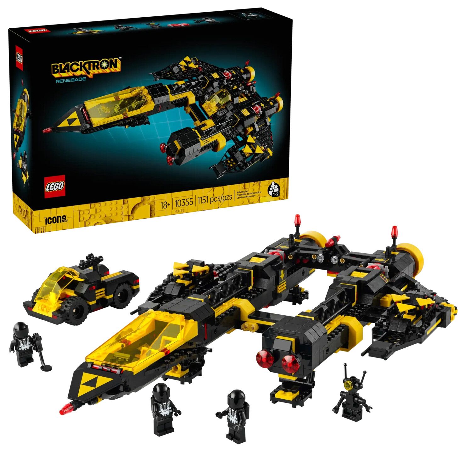 LEGO Icons 10355 Blacktron Renegade 1151 Teile Minifiguren