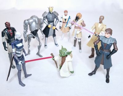 Hasbro Star Wars The Clone Wars Sammlung Yoda Maul Ventress 9 Actionfiguren ! Hasbro Star Wars The Clone Wars Sammlung Yoda Maul Ventress 9 Actionfiguren !