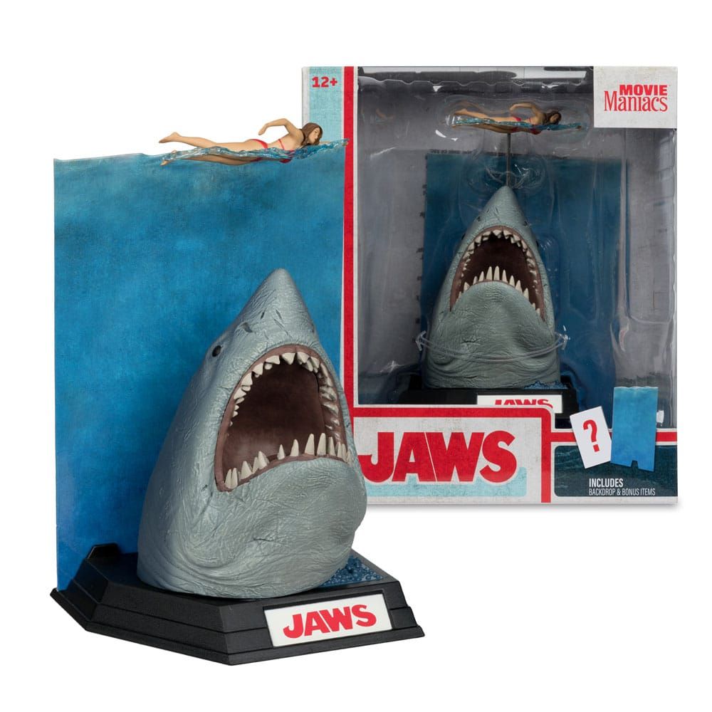 McFarlane Toys Der weiße Hai Movie Maniacs PVC Statue Jaws 50th Anniversary