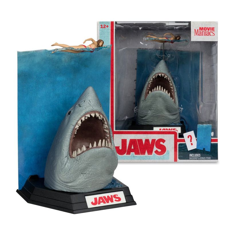 McFarlane Toys Der weiße Hai Movie Maniacs PVC Statue Jaws 50th Anniversary