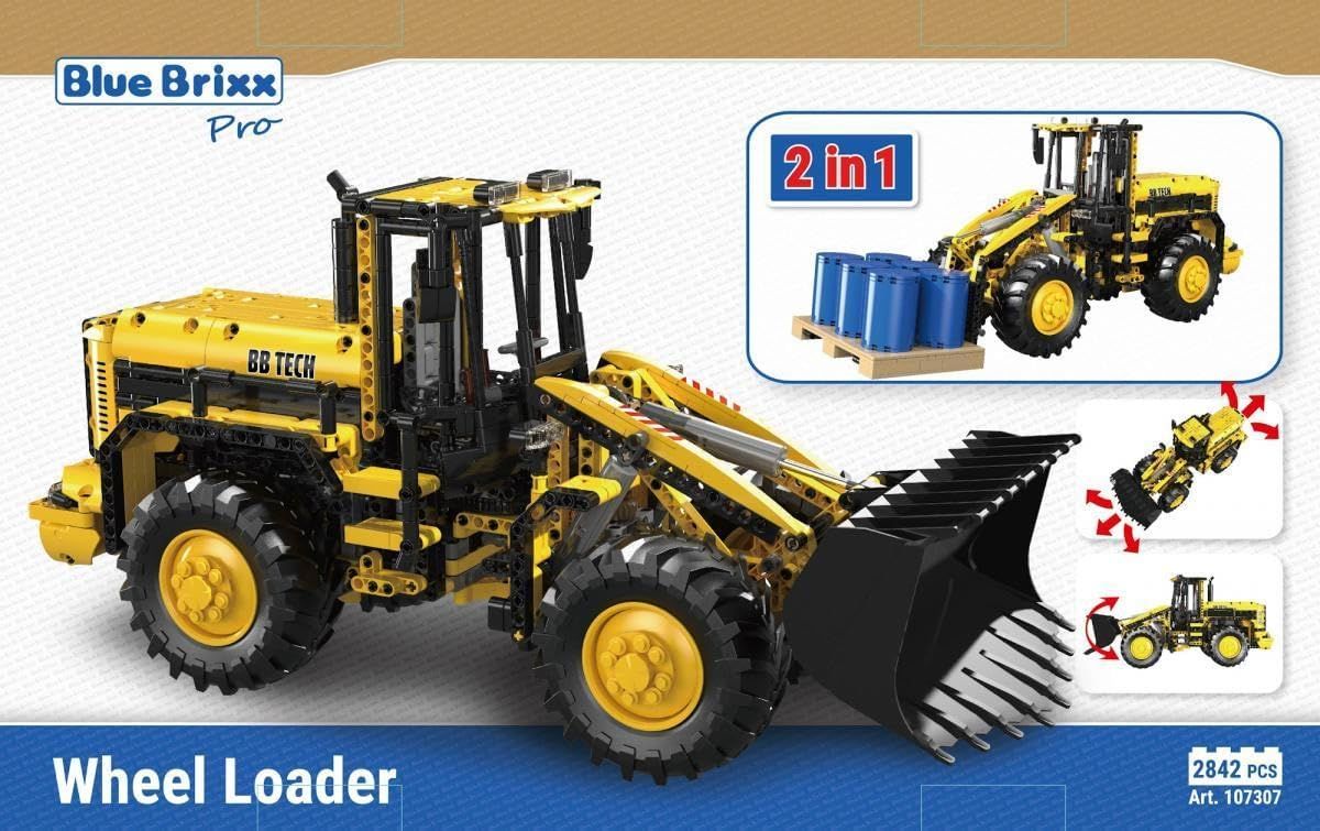 Blue Brixx Pro 107307 Radlader 2842 Steine Motor Fernbedienung Bagger