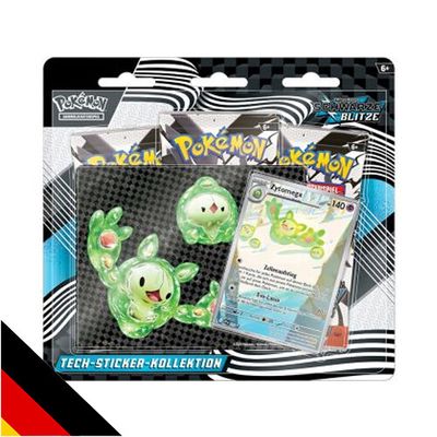 Pokémon TCG Karmesin & Purpur Schwarze Blitze Tech-Sticker Kollektion deutsch