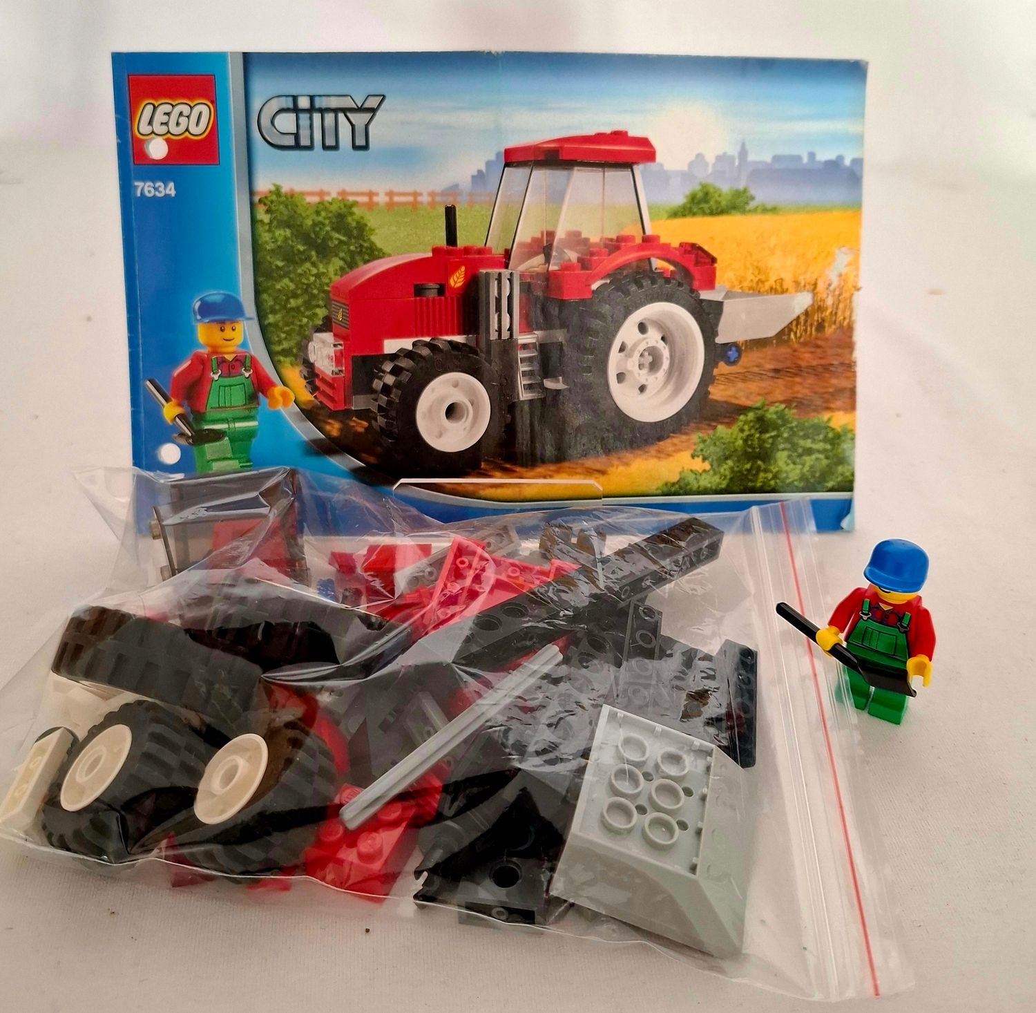 LEGO City 7634 Traktor inkl. Minifigur 100 % komplett orig. Bauanleitung !