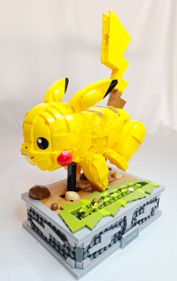 Mattel Mega Construx Pokemon Pikachu Motion Bewegung Bauset Klemmbausteine !
