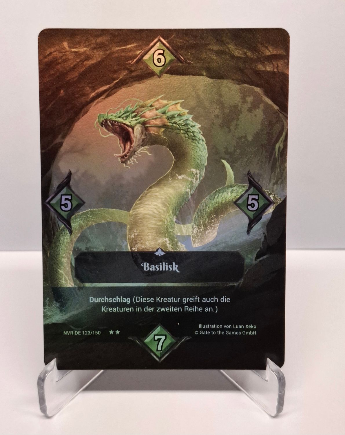 Neverrift TCG Alpha Basilisk Episch Foil NVR-DE 123/150 deutsch !