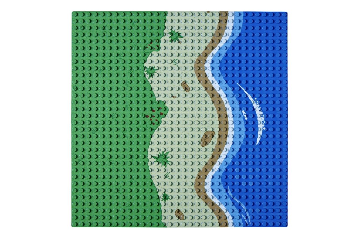 Bauplatte 32 x 32 Noppen Insel Gerade Piraten passend für alle gängigen Klemmbausteine