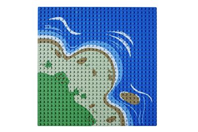 Bauplatte 32 x 32 Noppen Insel Piraten Kurve passend für alle gängigen Klemmbausteine Bauplatte 32 x 32 Noppen Insel Piraten Kurve passend für alle gängigen Klemmbausteine