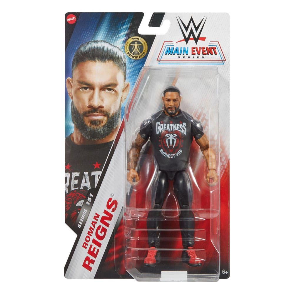 Mattel WWE Main Event Series Actionfigur Roman Reigns 15 cm